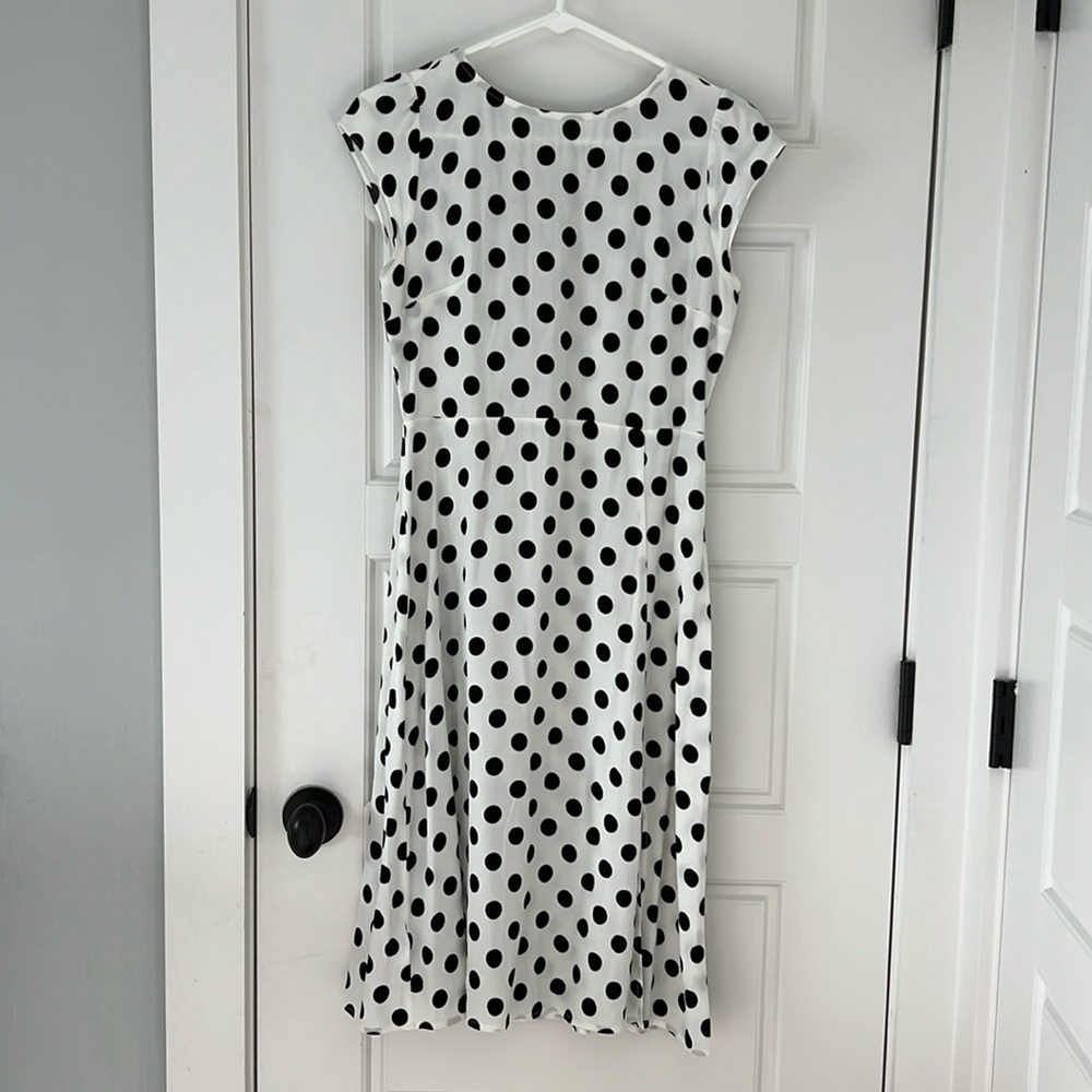 Loft petite pokadot midi dress